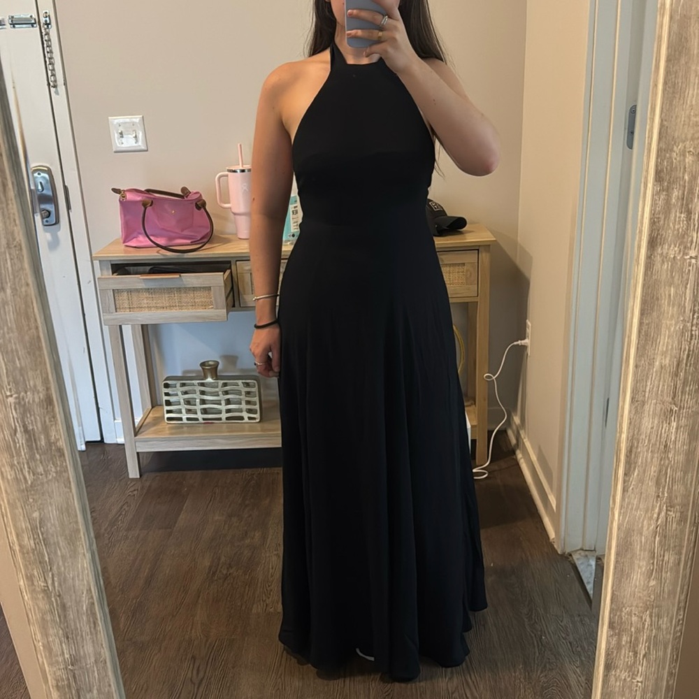 Reformation Halter Black Maxi Dress - XS